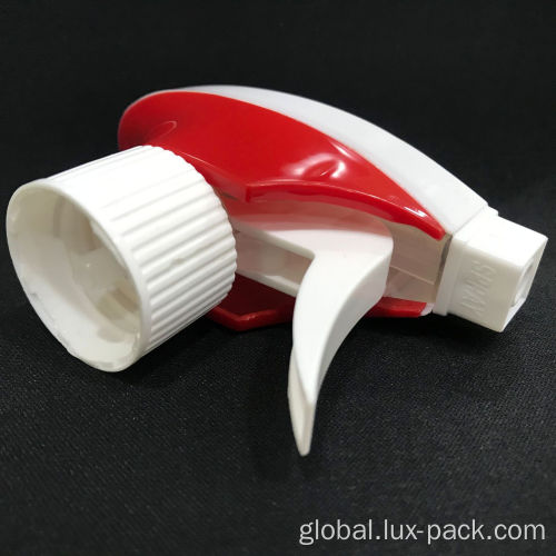 Acid Resistant Trigger Sprayer Durable Trigger Spray Heads White And Red Round Supplier